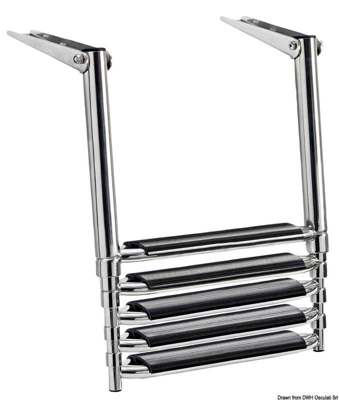BIG telescopic ladder for platform 5 steps - foto originale Osculati Srl