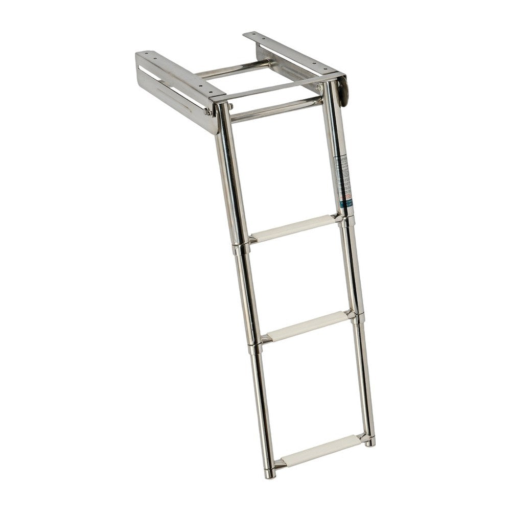 Telescopic foldaway standard ladder AISI316 3 step - foto originale Osculati Srl