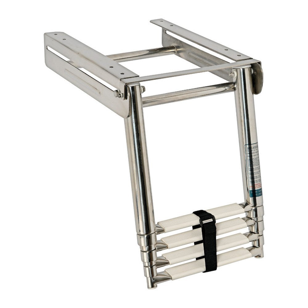 Telescopic foldaway standard ladder AISI316 4 step - foto originale Osculati Srl