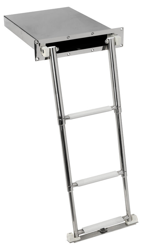 Foldaway ladder standard AISI316 3 steps - foto originale Osculati Srl