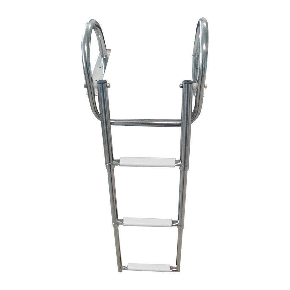4-step (white) telescopic ladder w/handles - foto originale Osculati Srl