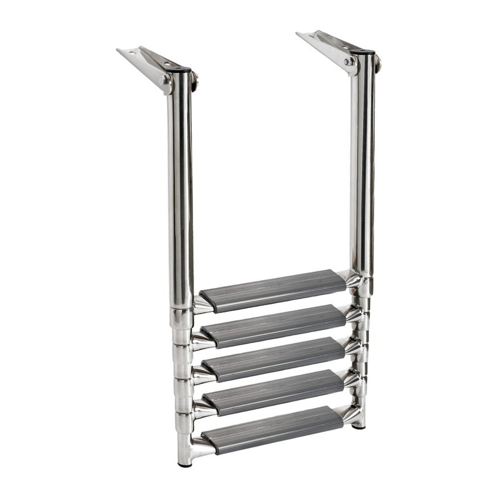 5-step telescopic ladder for platforms oval tubes - foto originale Osculati Srl