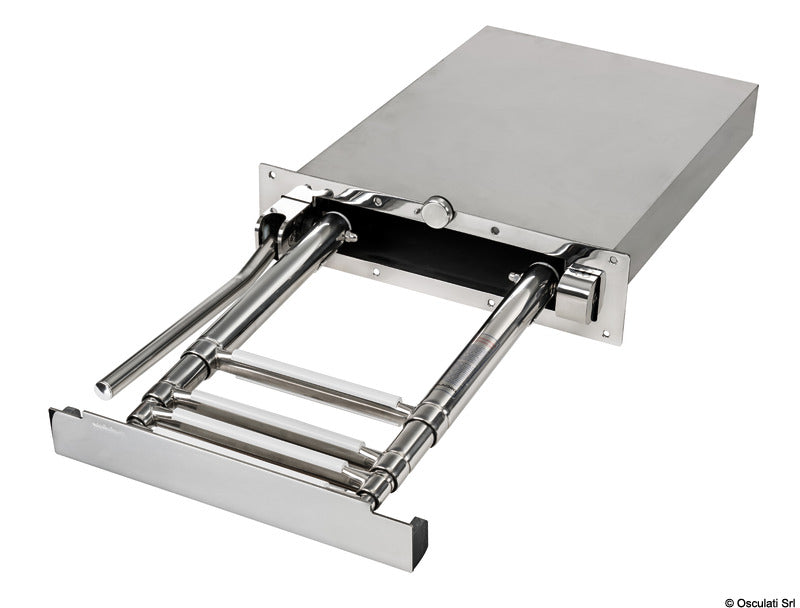 Douglas marine EasyOne retractable 4 steps ladder - foto originale Osculati Srl