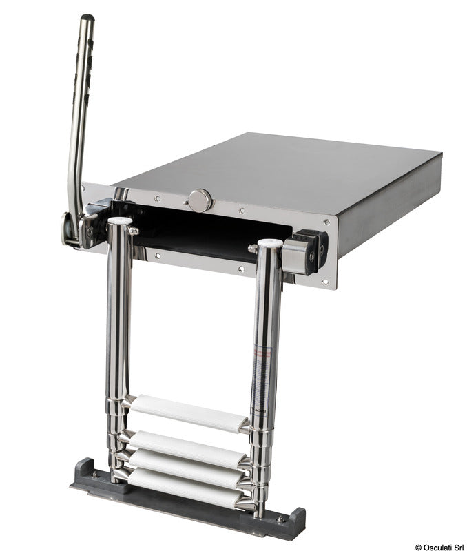 Douglas marine EasyOne retractable 4 steps ladder - foto originale Osculati Srl