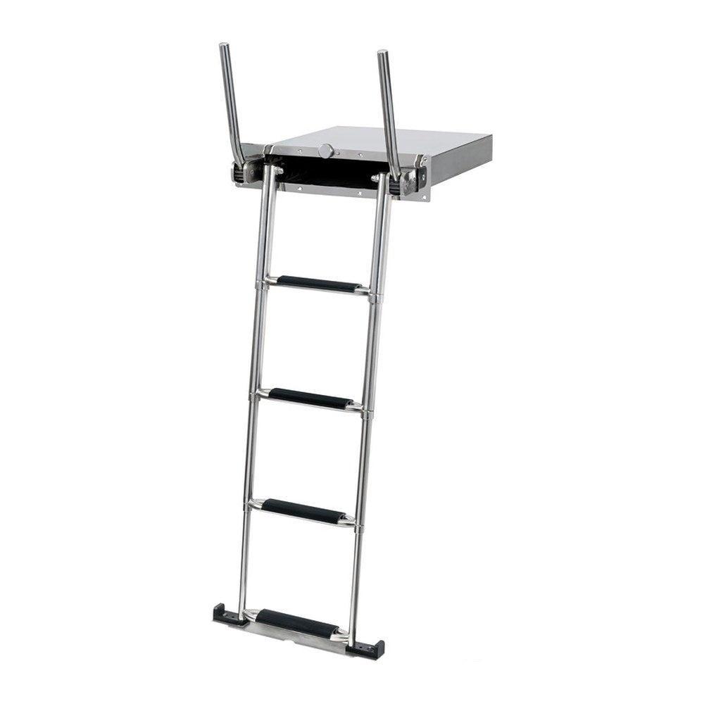 Douglas marine 4-step recess-fit AISI316 telescopic ladder - foto originale Osculati Srl