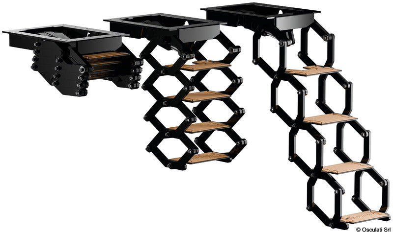 Douglas marine E-STEP 12V 4 steps large electric ladder - foto originale Osculati Srl