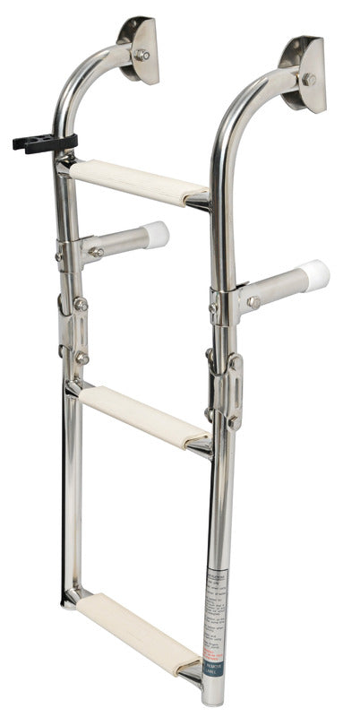Foldable ladder AISI316 standard 3 steps - foto originale Osculati Srl