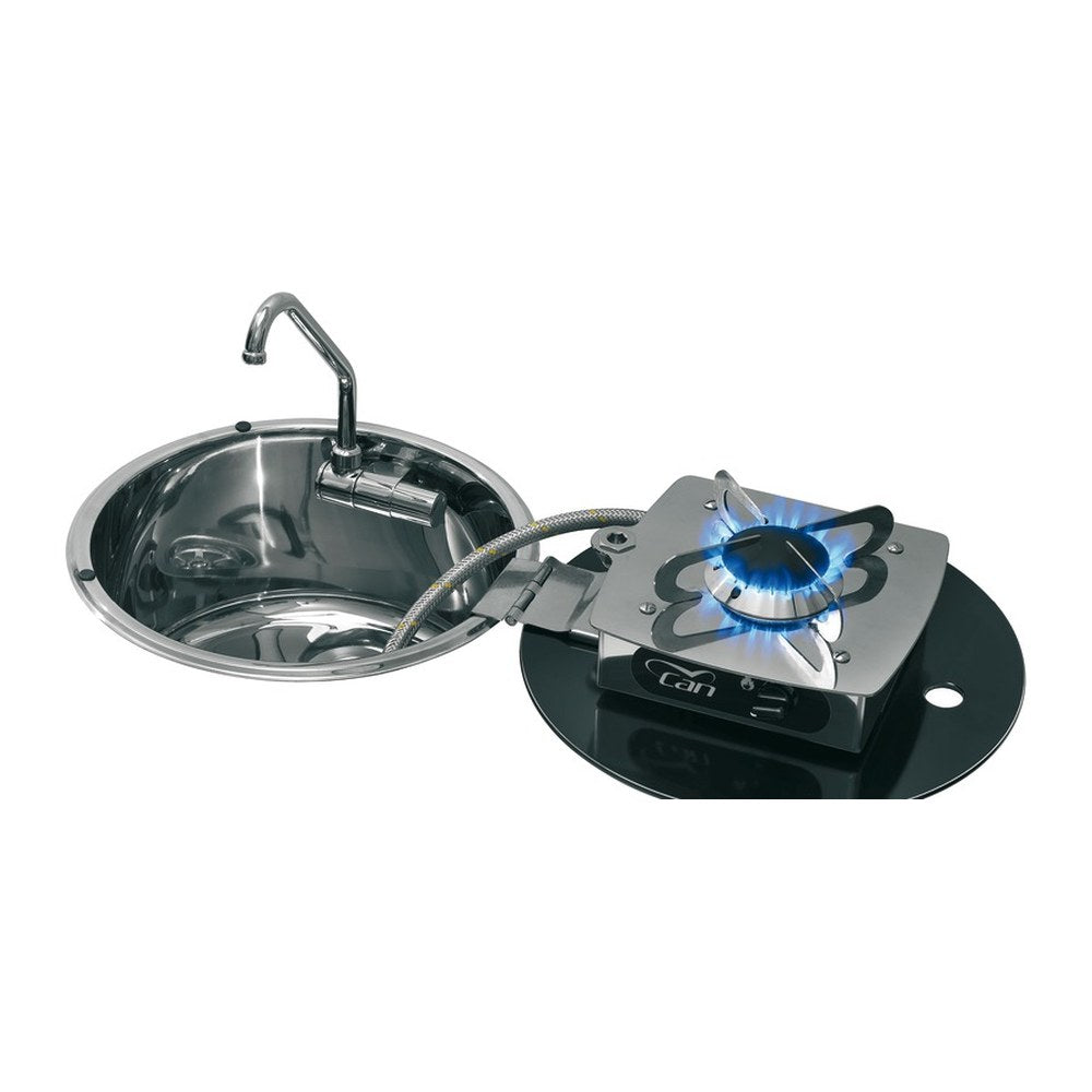 Can Hinged cooktop 1 burner round version - foto originale Osculati Srl