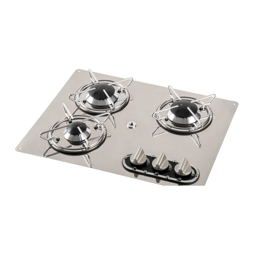 Three-burner recess-fit cooktop 470 x 360 mm - foto originale Osculati Srl
