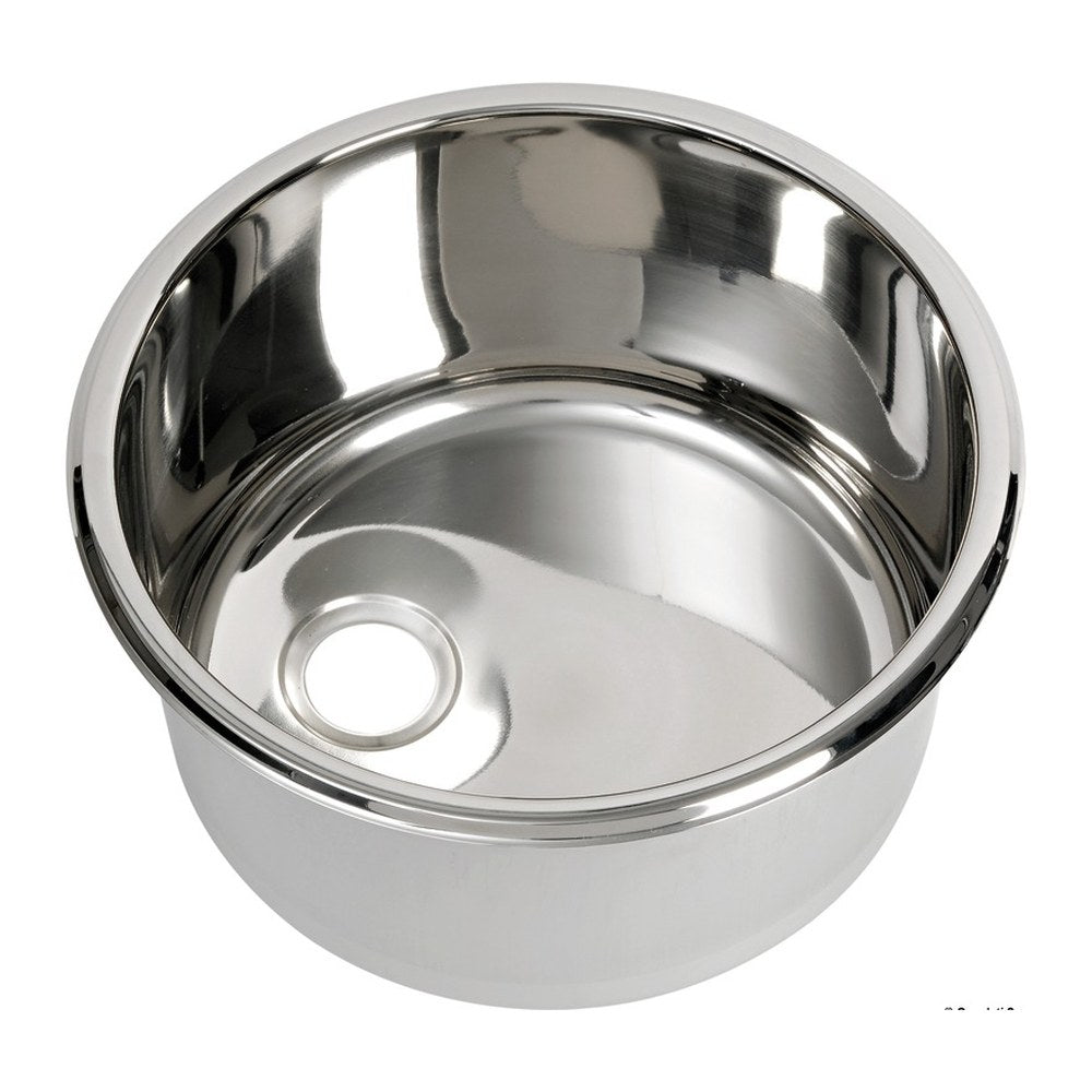 SS mirror polished round sink 330x180 mm - foto originale Osculati Srl