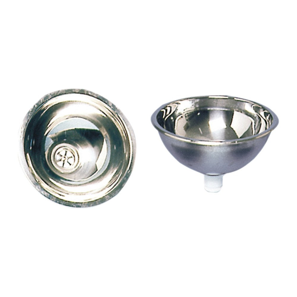 SS mirror polished hemispherical sink 300x140 mm - foto originale Osculati Srl