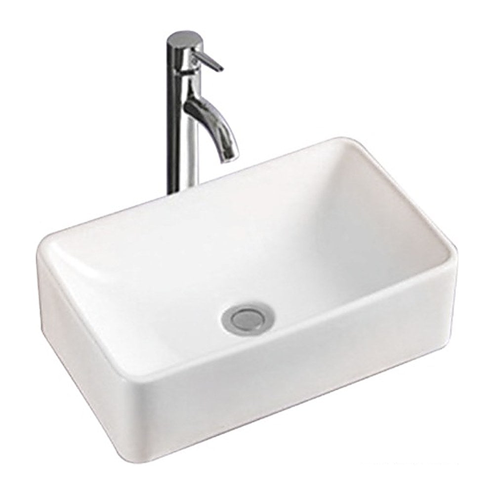 Square white ceramic sink 400x300x130 mm - foto originale Osculati Srl