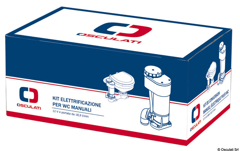 Manual-to-electric toilet conversion kit - foto originale Osculati Srl