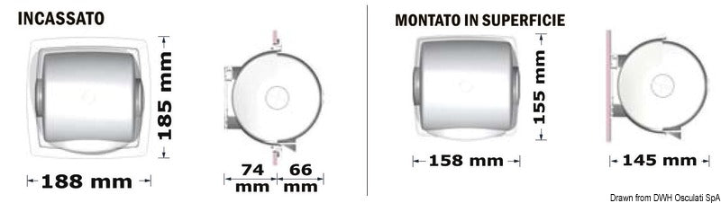 Oceanair Dry Roll toilet paper stand - foto originale Osculati Srl