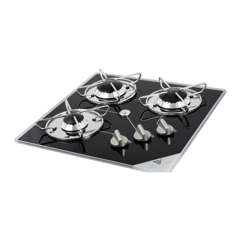 Gas hob N.3 pyroceram burners 400 x 400 mm - foto originale Osculati Srl