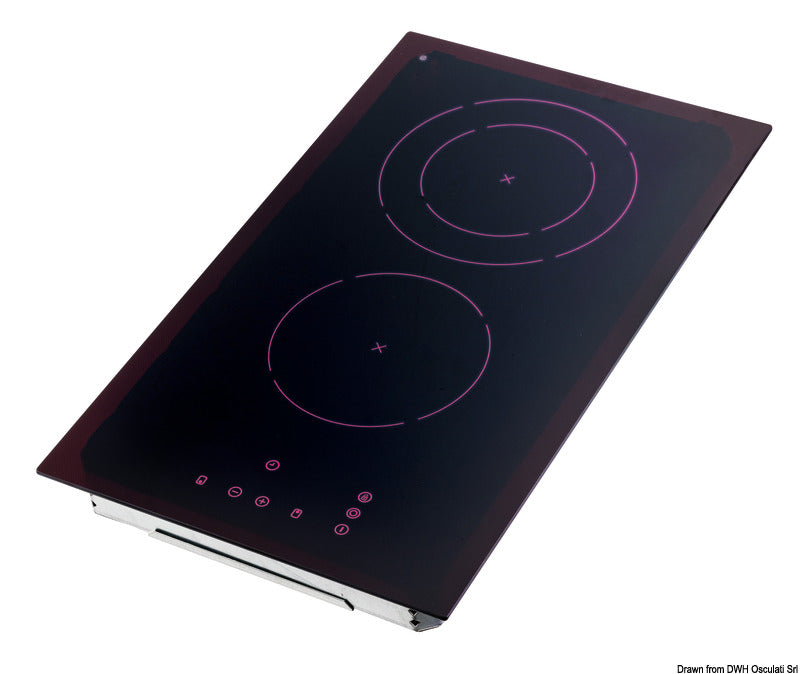 Glass ceramic hob unit 2 burners - foto originale Osculati Srl