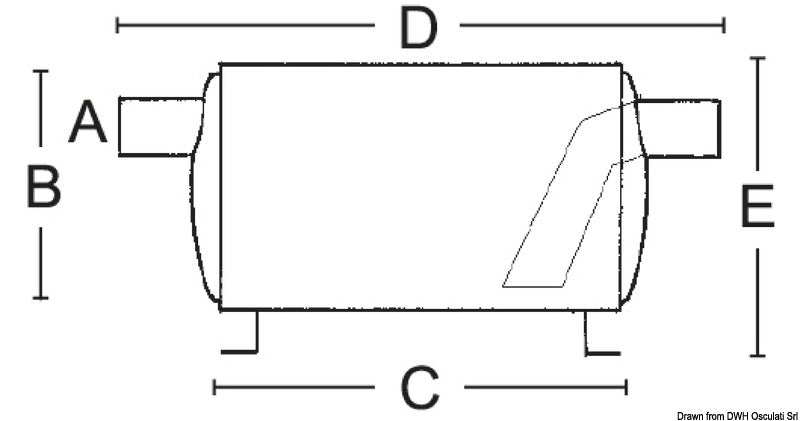 Exhaust silencer Ø 51 mm - foto originale Osculati Srl