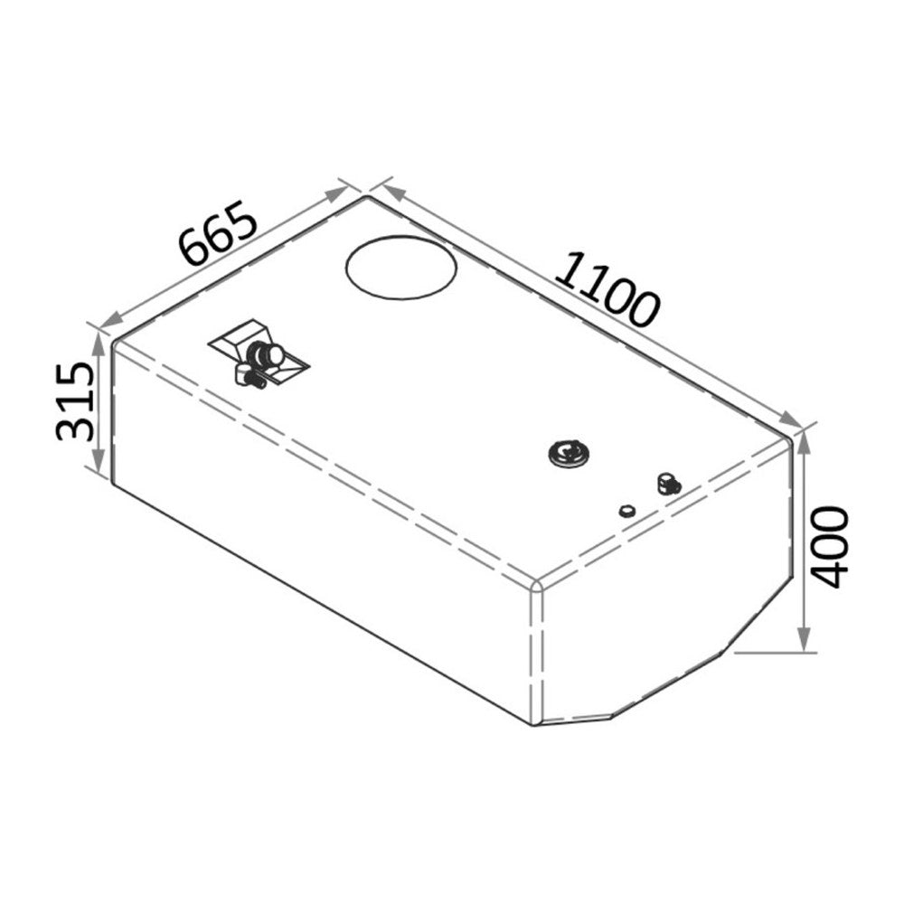 Fuel tank 270 l - foto originale Osculati Srl