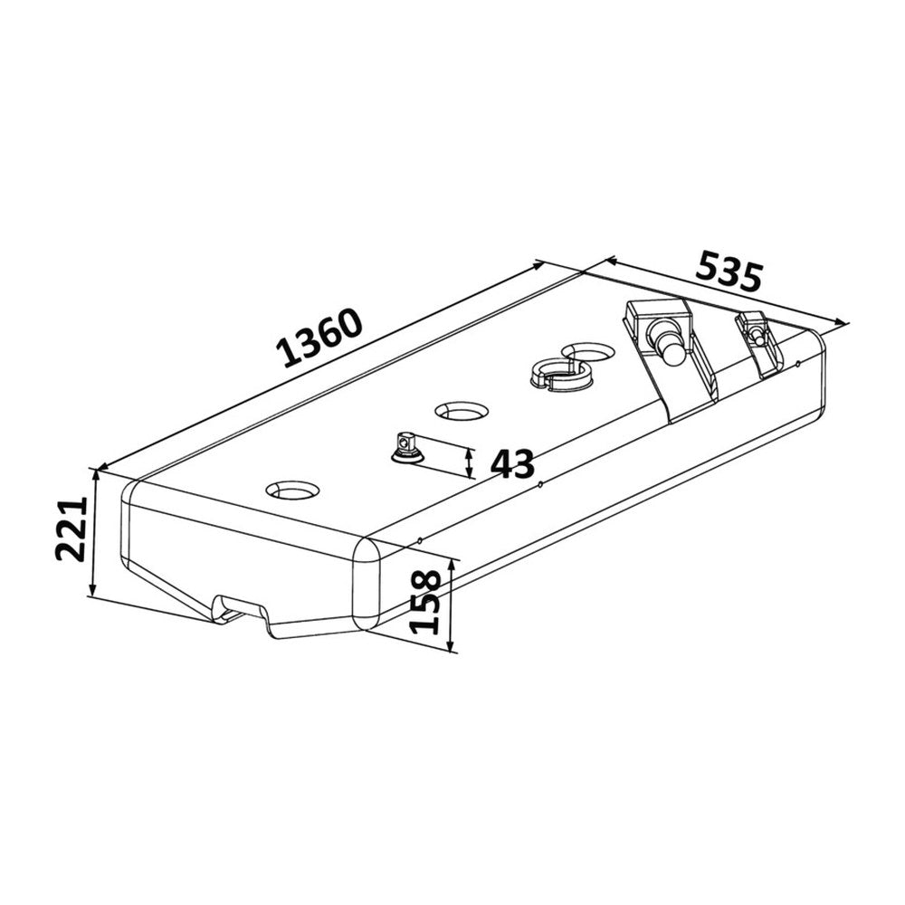 PE tank 116 l - foto originale Osculati Srl