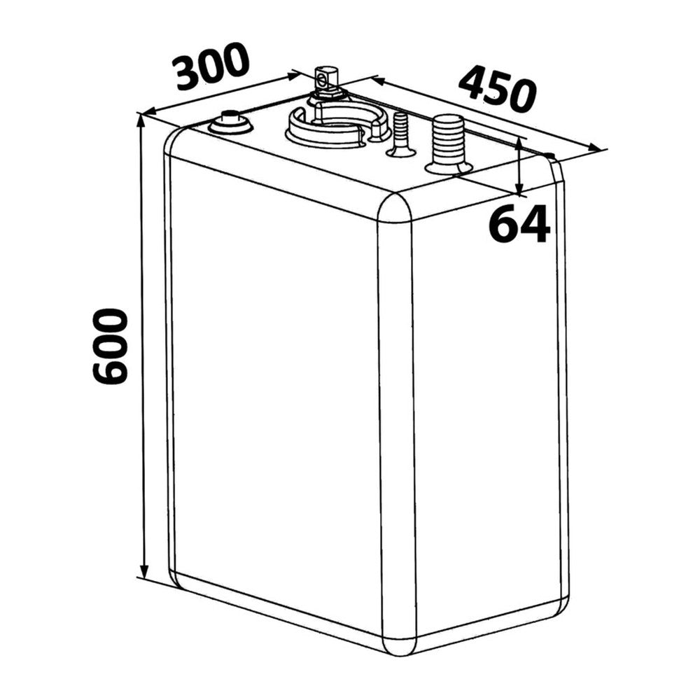 Fuel tank PE 70 l - foto originale Osculati Srl