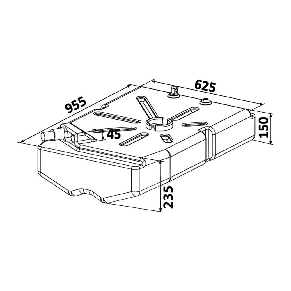 Fuel tank PE 100 l - foto originale Osculati Srl