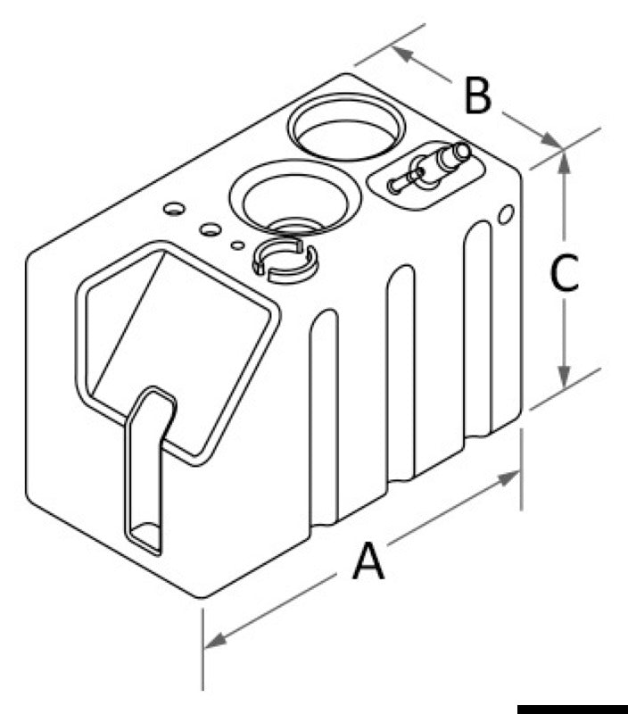 Tank kit + Big fresh water tank 222 l 12 V - foto originale Osculati Srl