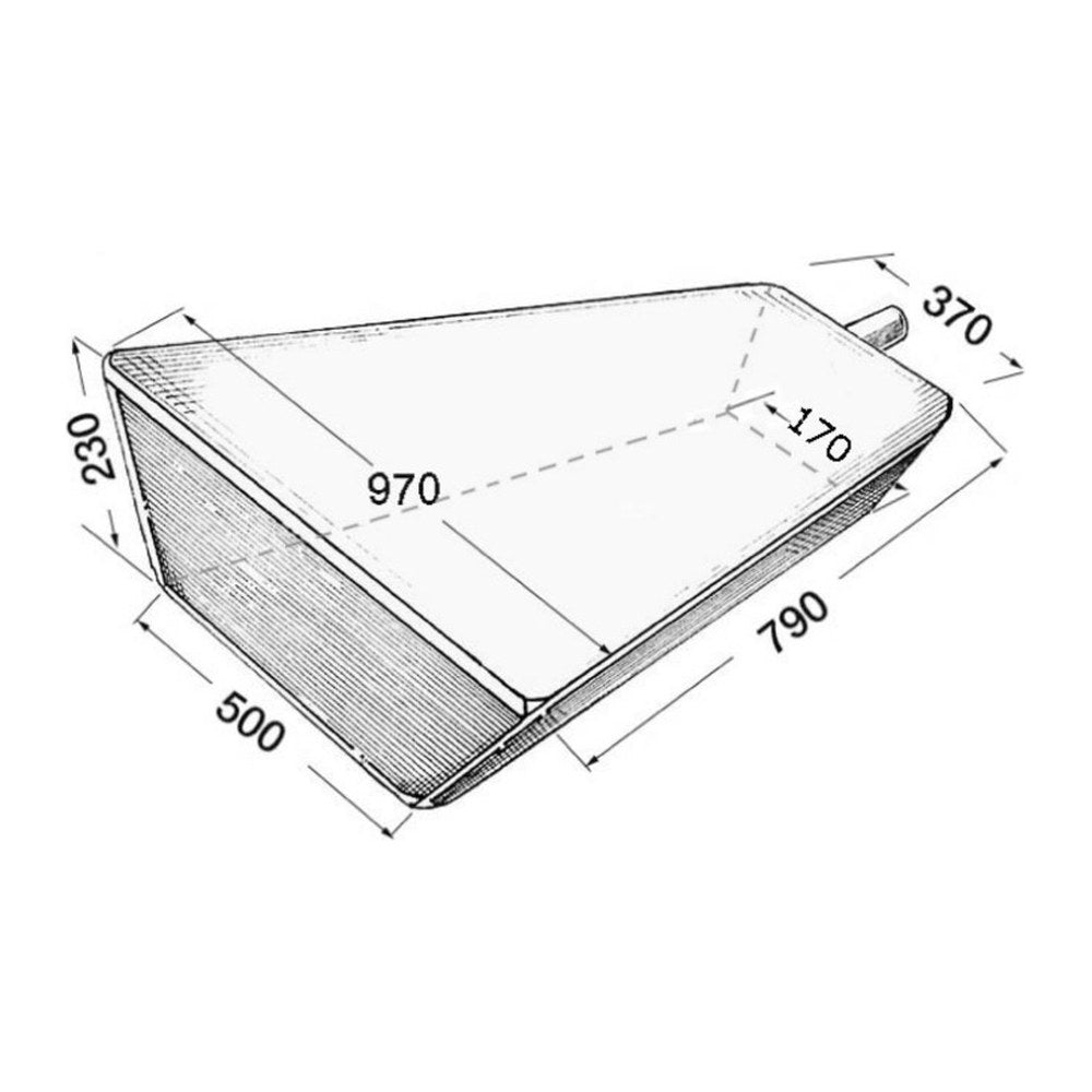 Rigid water tank 80 l - foto originale Osculati Srl