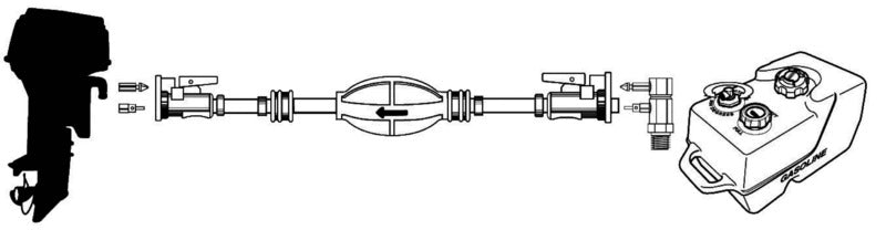 Fuel line for engines Yamaha + Mercury - foto originale Osculati Srl