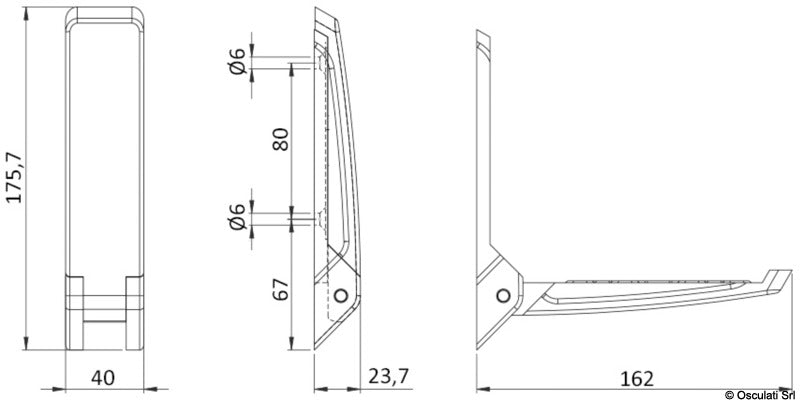 Specter foldable step - foto originale Osculati Srl