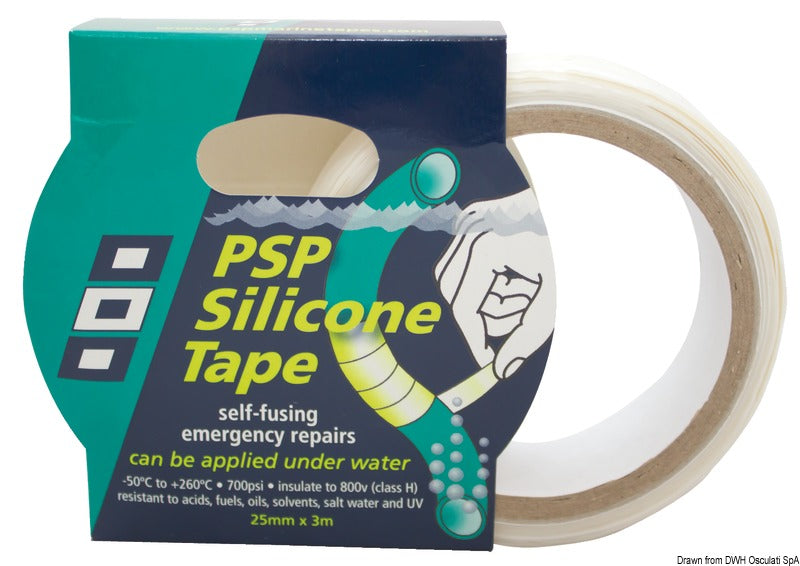 PSP Marine Tapes Self-vulcanising silicon tape white 25mm x 3 m - foto originale Osculati Srl