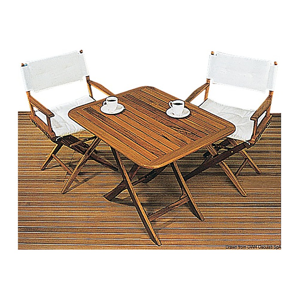 ARC Foldable teak table 90x70 cm - foto originale Osculati Srl