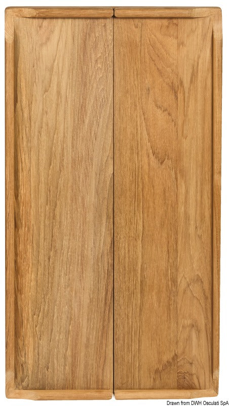 ARC Foldable teak table top 70x64 cm - foto originale Osculati Srl