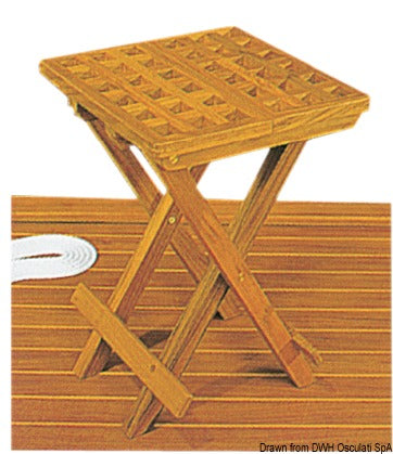 ARC Foldable teak stool 30x30x45 cm - foto originale Osculati Srl