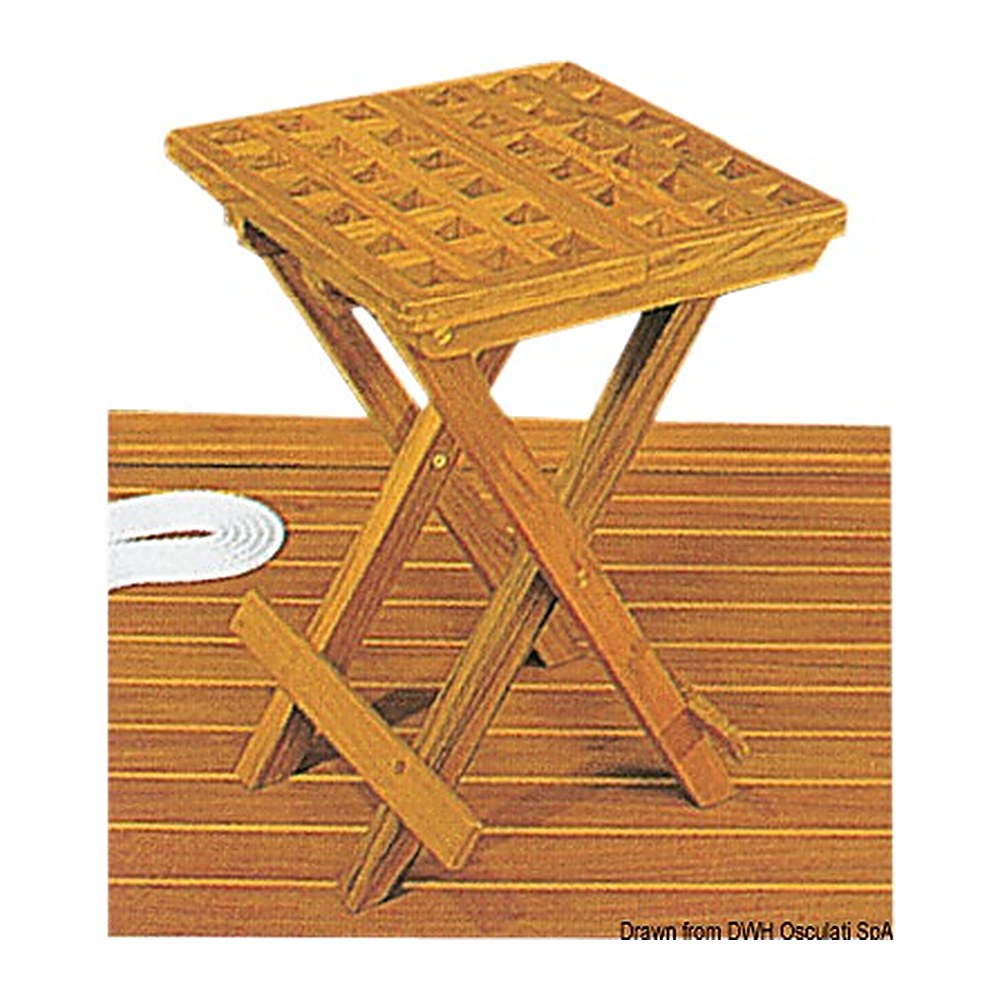 ARC Foldable teak stool 30x30x45 cm - foto originale Osculati Srl