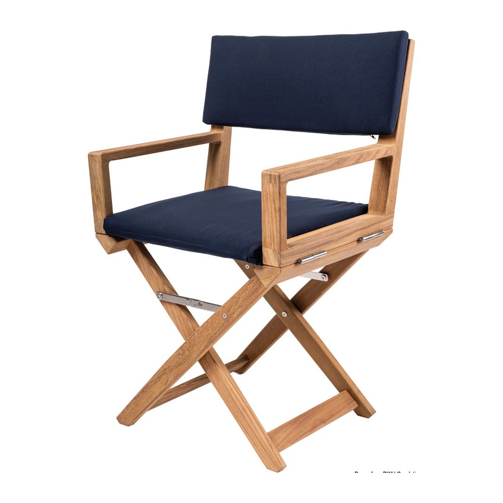 Sedia pieghevole ARC in Teak blue navy - foto originale Osculati Srl