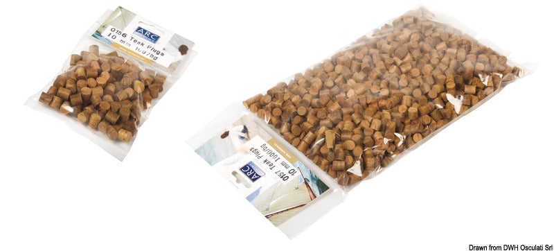 ARC Teak plugs 12 mm 100 pcs - foto originale Osculati Srl