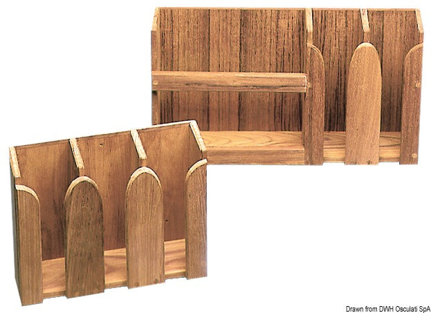 ARC Teak dishes rack 490x106x228 mm - foto originale Osculati Srl