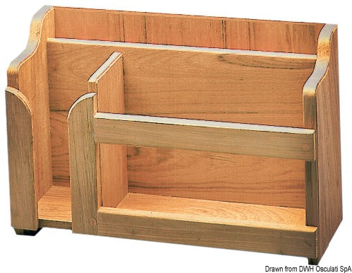 ARC Teak dishes rack 395x152x282 mm - foto originale Osculati Srl