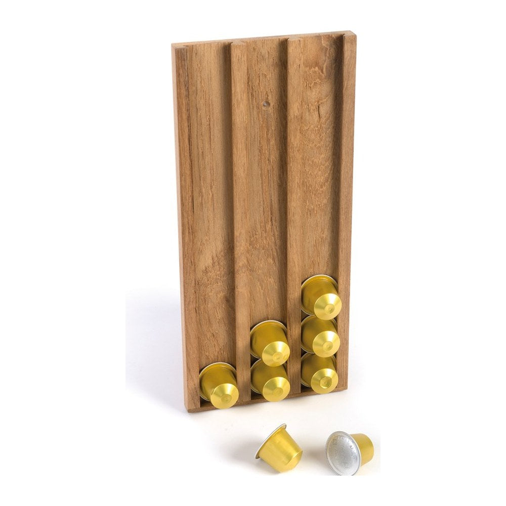 ARC teak coffee capsule holder 14x31x1.6 cm - foto originale Osculati Srl