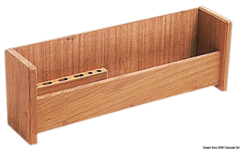 ARC Teak plotting instrument holder435x100x150 mm - foto originale Osculati Srl