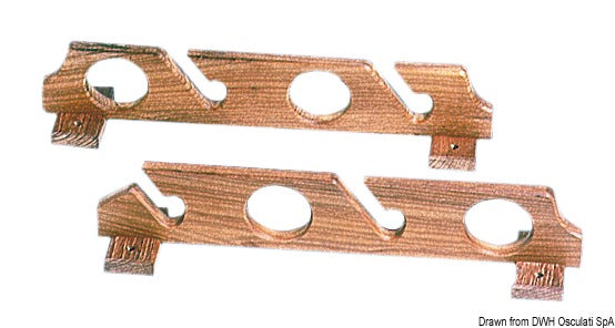 ARC Teak fishing rod holder for 4 rods - foto originale Osculati Srl