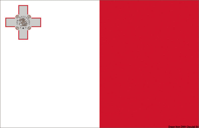 Flag Malta 50 x 75 cm - foto originale Osculati Srl
