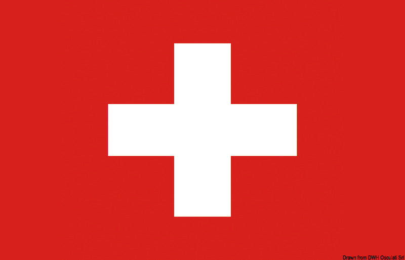 Flag Switzerland 50 x 75 cm - foto originale Osculati Srl
