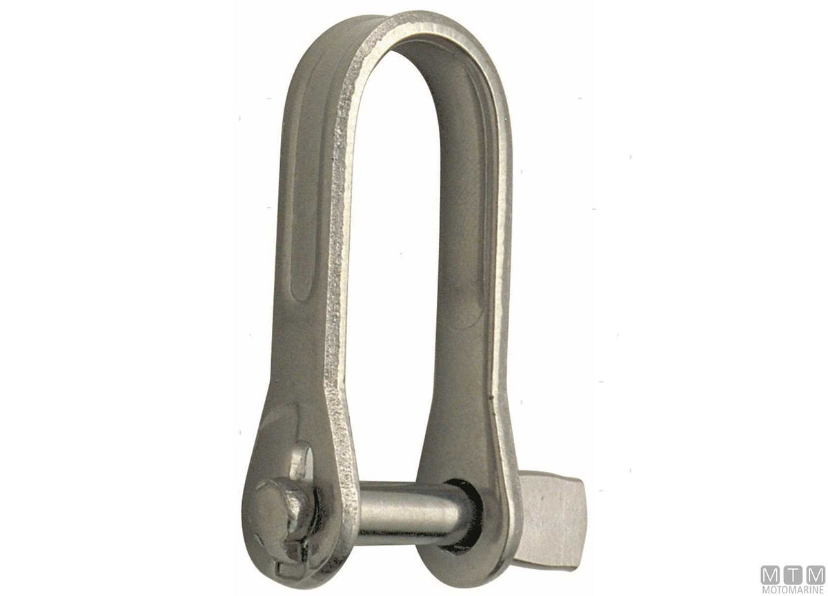 Snap shackle 1 pin D6 mm stainless steel 316 stamped - original photo Motomarine Srl