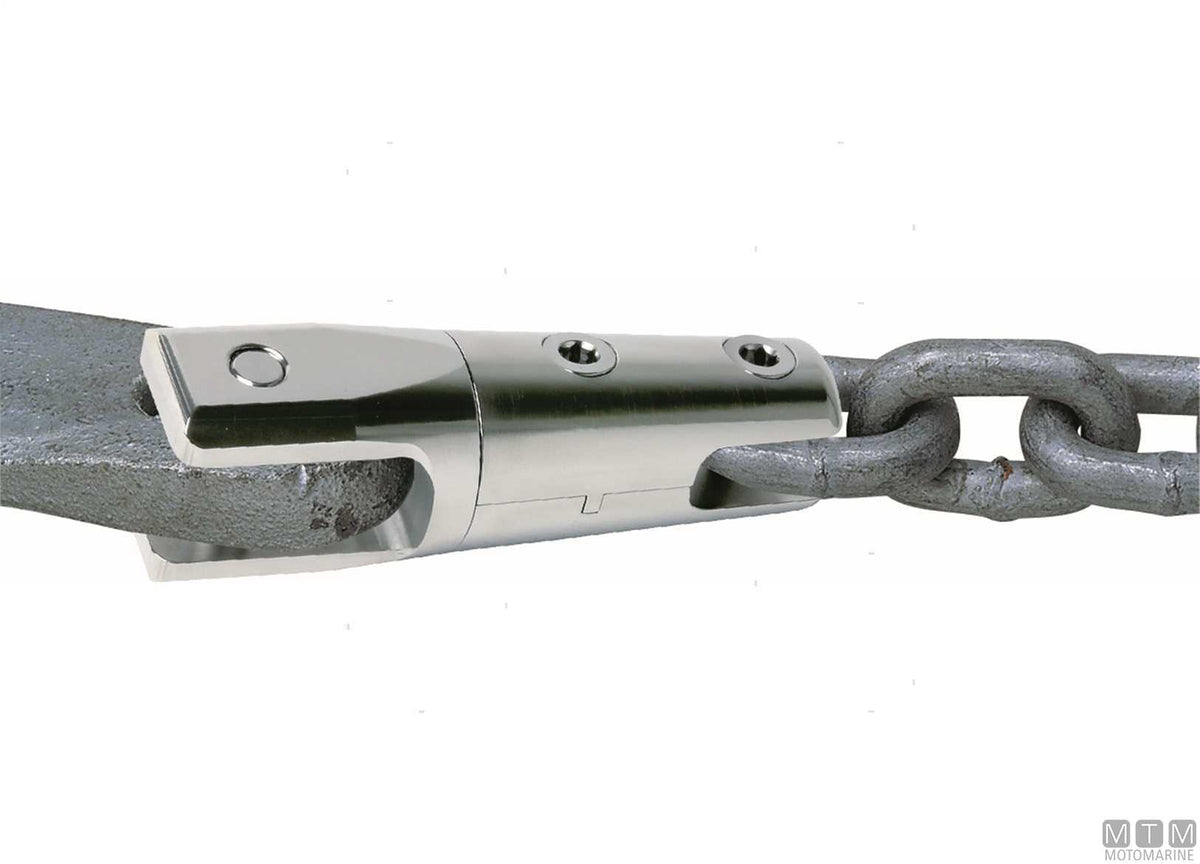 Sidermarine anchor connector, chain Ø10/12 mm, stainless steel 316 - original photo Motomarine Srl