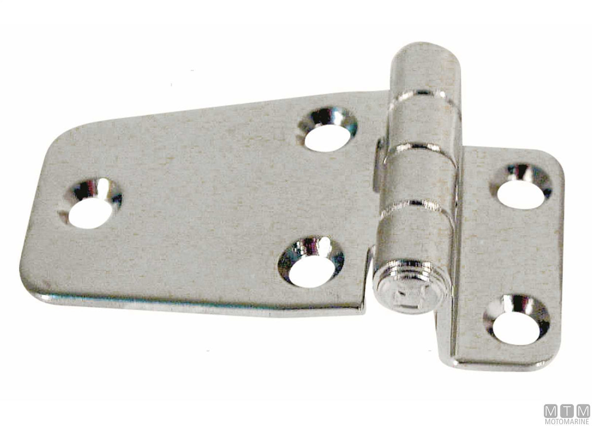 Long offset hinge 38x65 mm H24 mm in stainless steel 316 - original photo Motomarine Srl