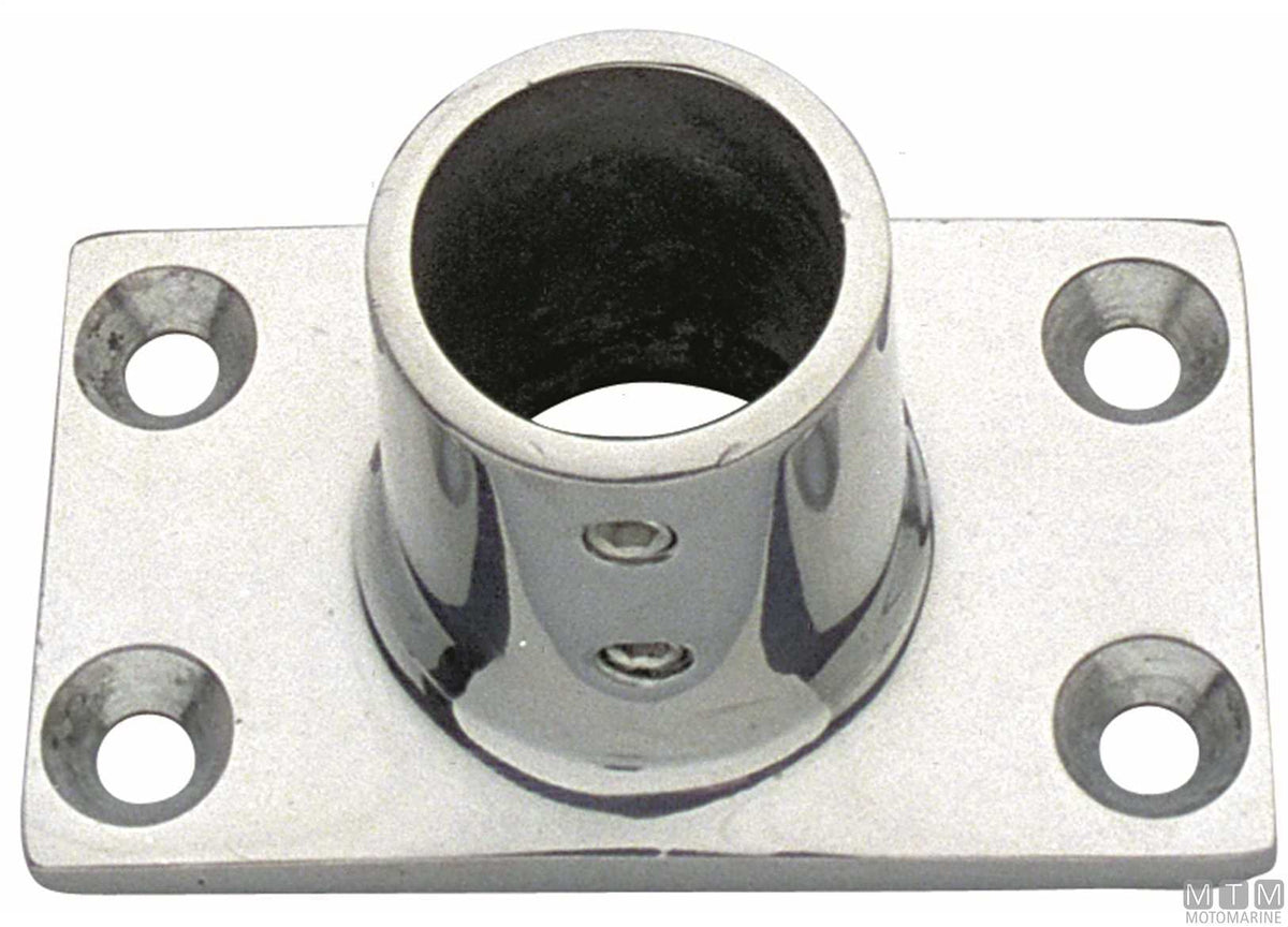 Square base 90° Ø25 mm stainless steel 316 - original photo Motomarine Srl