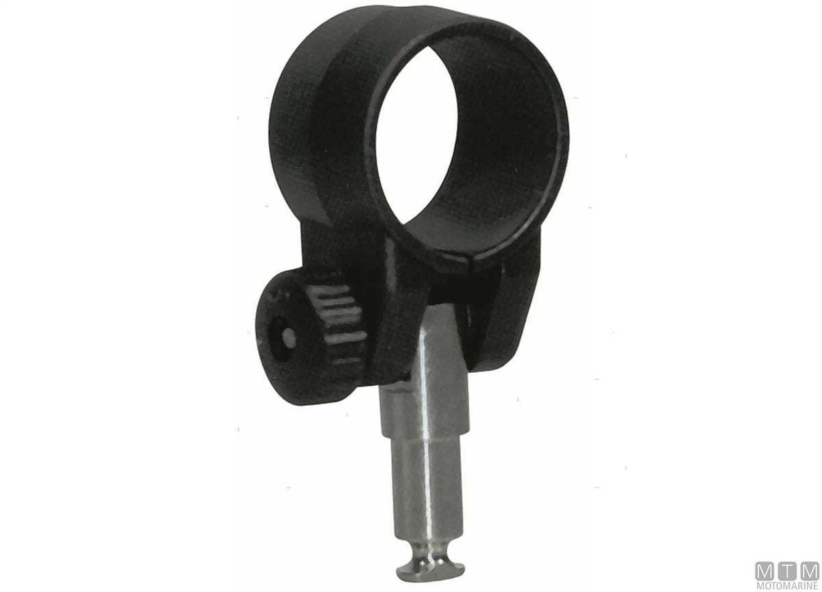 Heavy-duty clamp-on oarlock, 35 mm opening, black - original photo Motomarine Srl