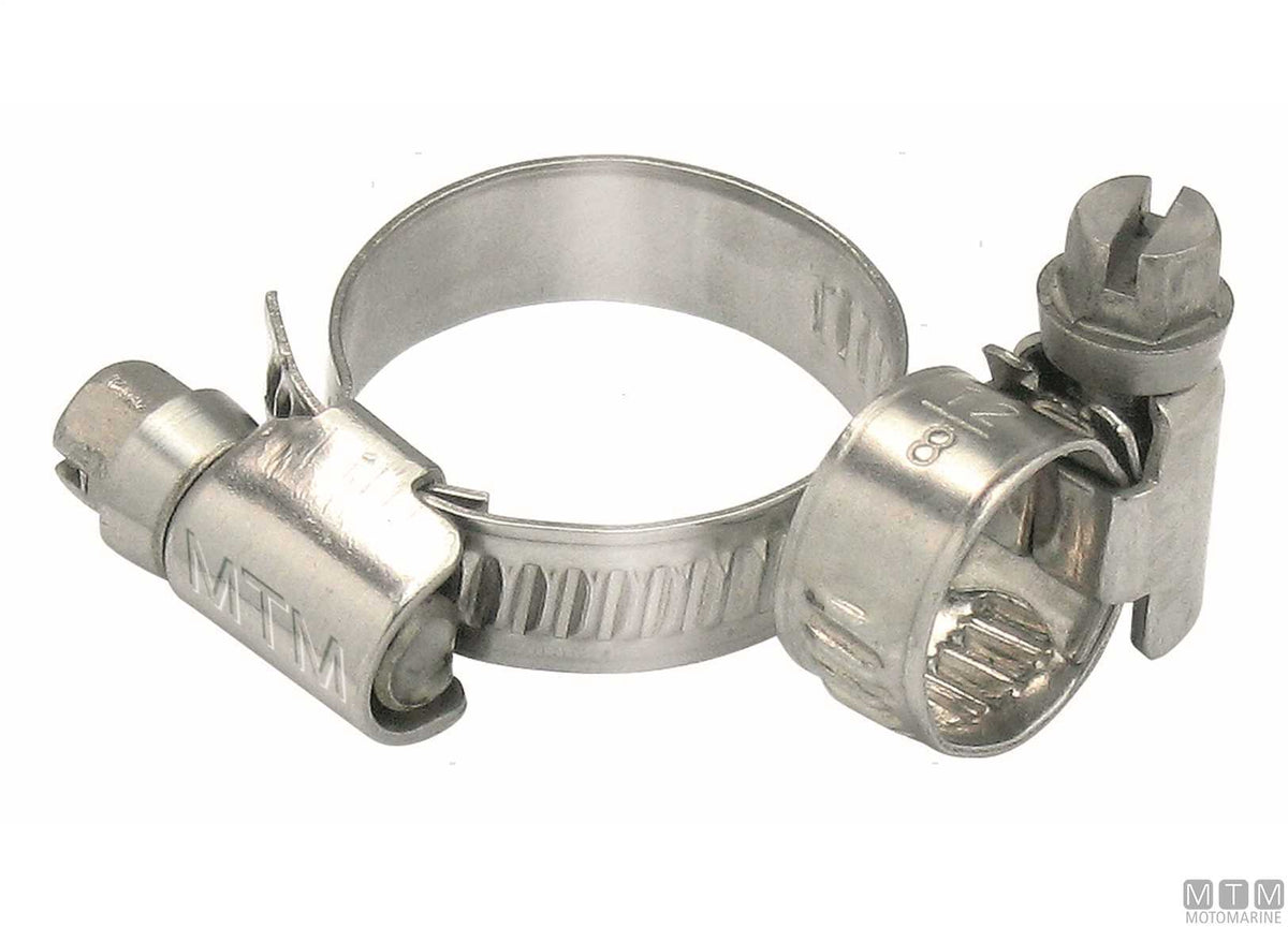 DIN9 hose clamp 16-27 mm stainless steel - original photo Motomarine Srl