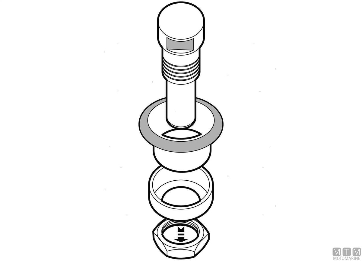 90° curved threaded vent Ø20 mm LH RINA in chrome-plated brass - original photo Motomarine Srl